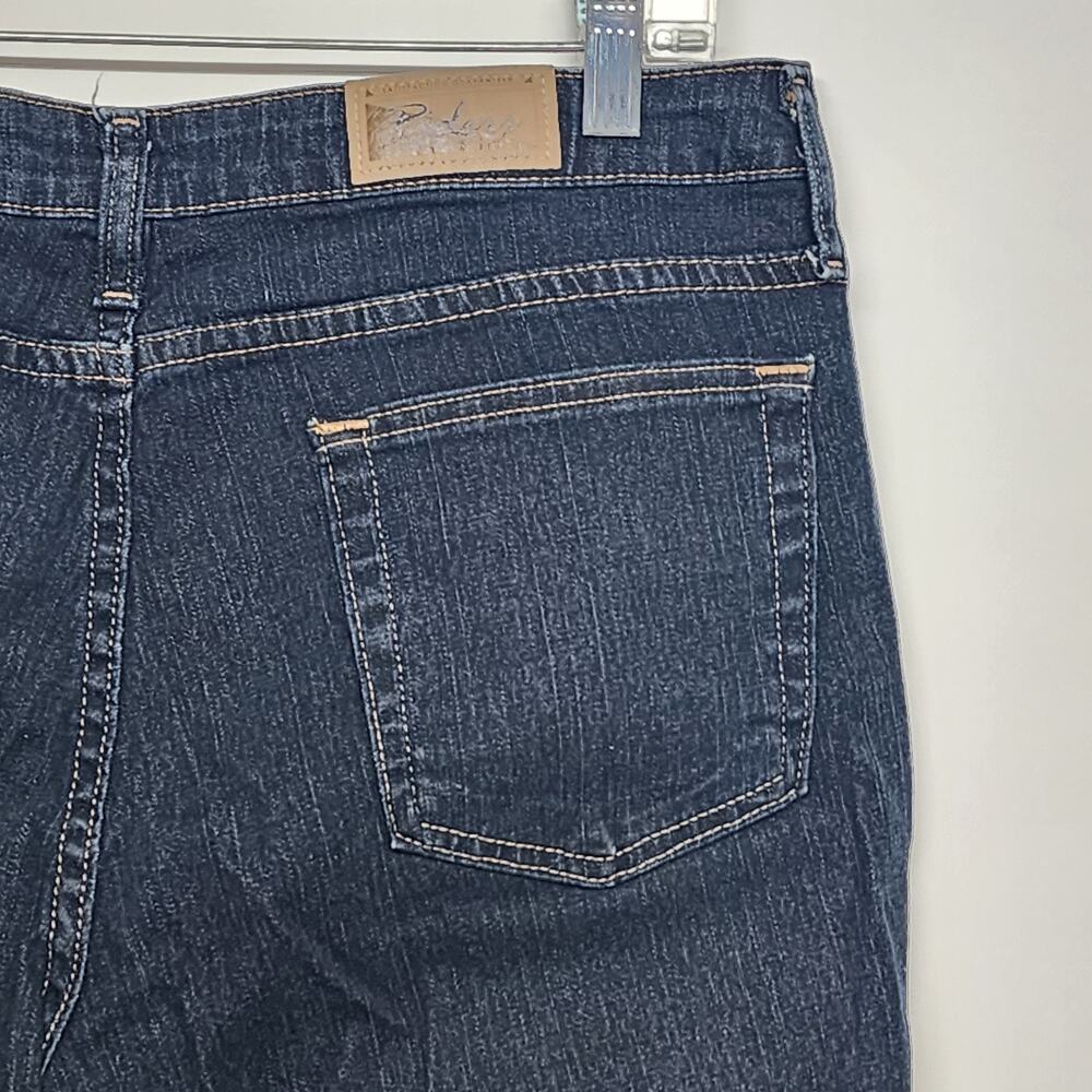 Riders Womens High Rise Straight Leg Jeans 14 Petite Blue Denim Classic